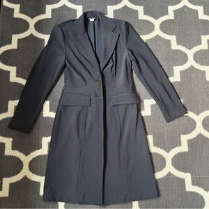 Jacobi Gray VINTAGE Long Trench Top Coat 3 button women’s light weight mid